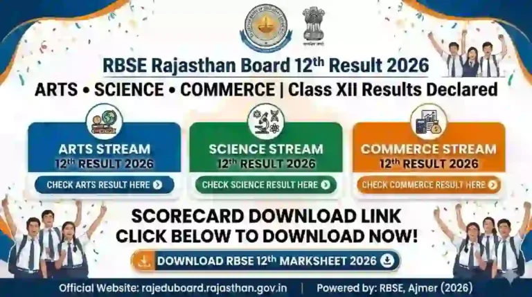 RBSE Rajasthan Board 12th Result 2026 Latest Update