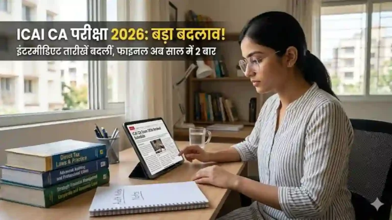 ICAI CA Exam 2026 Revised Schedule and CA Final Update